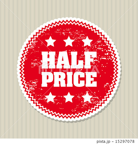 half price seal over lineal background vector illustration half price seal over lineal background vector illustration 15297078