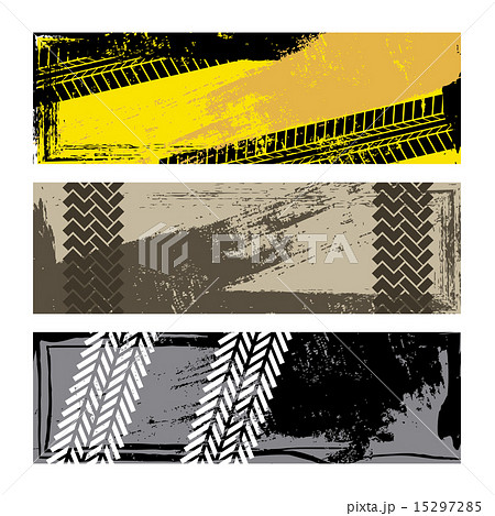 tire tracks over white background vector illustration 15297285