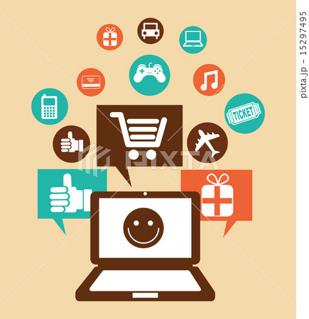 ecommerce design over pink background vector illustration 15297495