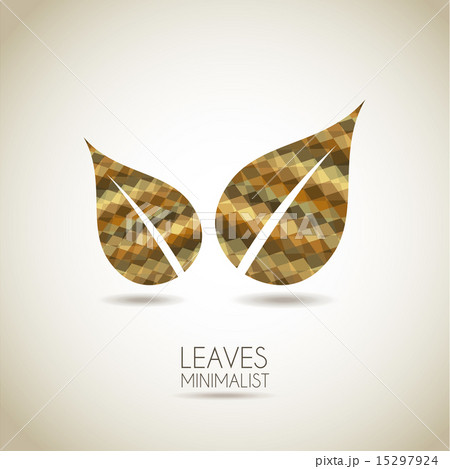 abstract leaves over vintage background vector illustration 15297924