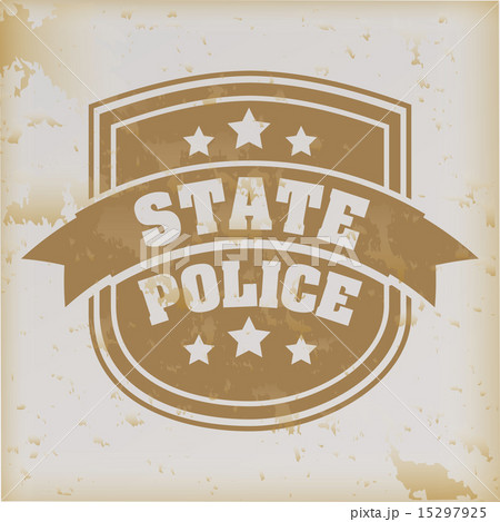 state police seal over vintage background vector illustration 15297925