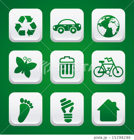eco design over green background vector illustration 15298286