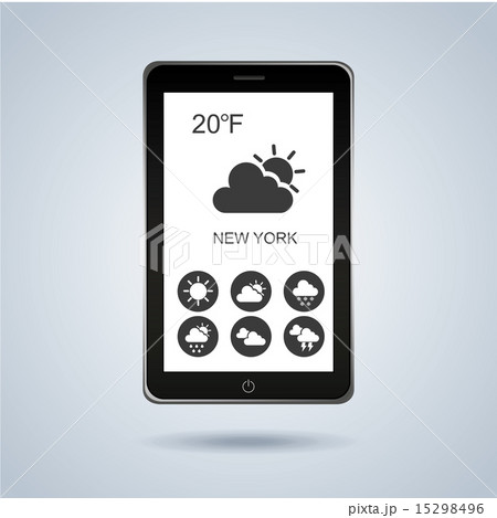 smart phone over blue light background vector illustration 15298496