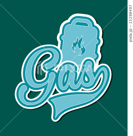 gas label over green background vector illustration gas label over green background vector illustration 15298497