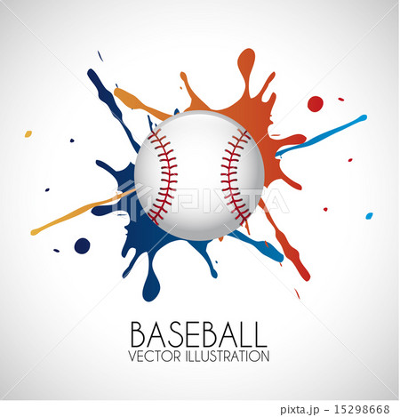 baseball design over gray background vector illustration baseball design over gray background vector illustration 15298668