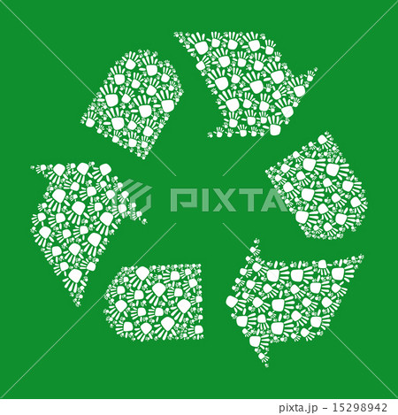 recycle label over green background vector illustration recycle label over green background vector illustration 15298942