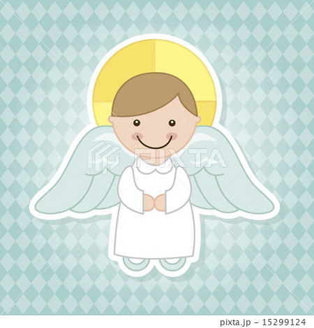 angel cartoon over blue background vector illustration angel cartoon over blue background vector illustration 15299124