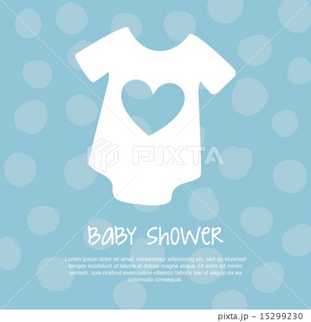 baby shower card over blue background vector illustration baby shower card over blue background vector illustration 15299230