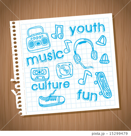 youth culture design over wooden background vector illustration 15299479