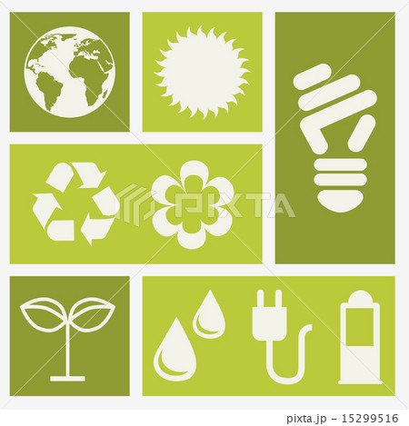 ecology icons over white background vector illustration ecology icons over white background vector illustration 15299516