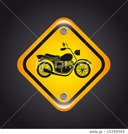 motorcycle signal over black background vector illustration 15299563