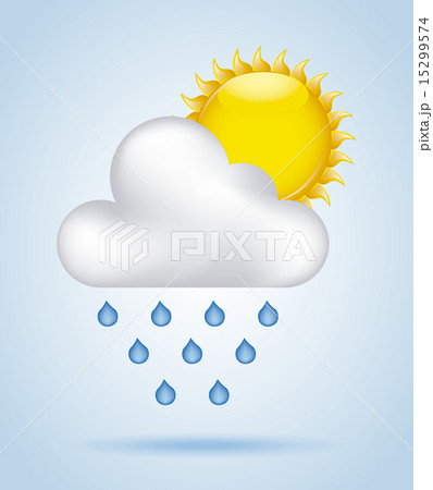 rain sky over blue background vector illustration 15299574