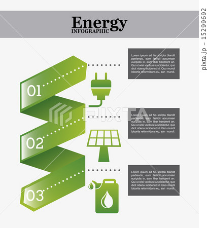 energy infographics over white background vector illustration 15299692