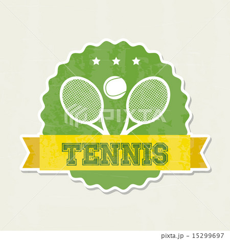 tennis frame over cream background vector illustration 15299697