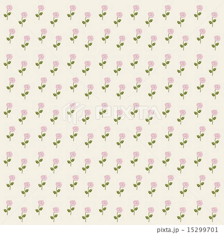floral pattern with roses over beige background vector 15299701