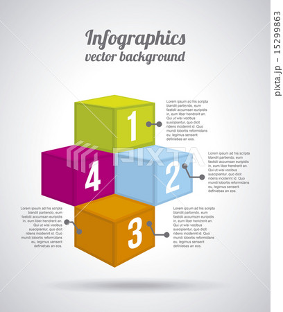 numerical boxes over gray background vector illustration 15299863
