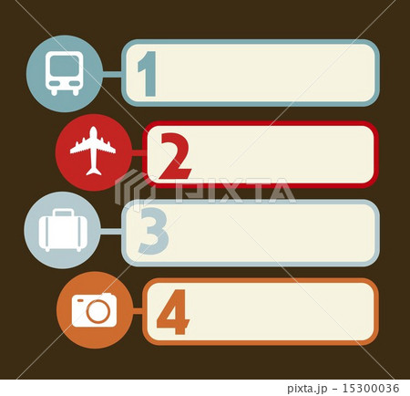 travel numbers labels over brown background vector travel numbers labels over brown background vector 15300036