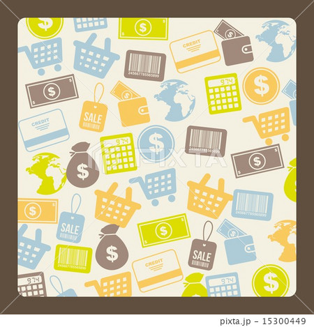 vintrage buy icons over beige background vector illustration 15300449