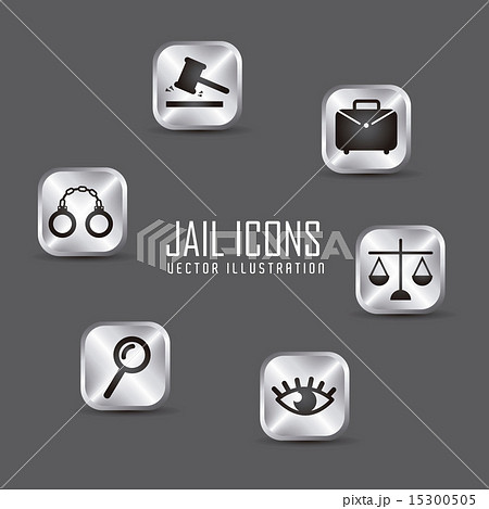 jail icons over gray background vector illustration jail icons over gray background vector illustration 15300505