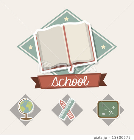 notebook emblem over vintage background vector illustration 15300575