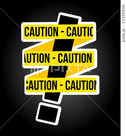 caution design over black background vector...のイラスト素材 [15300630] - PIXTA