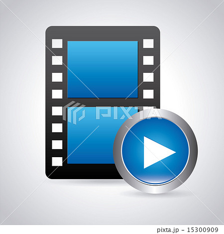 movie icon over gray background vector illustration 15300909