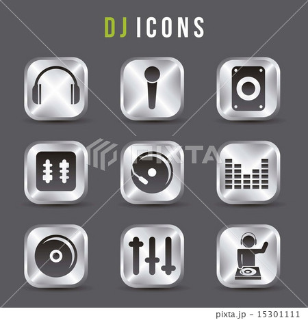 dj icons over gray background vector illustration 15301111