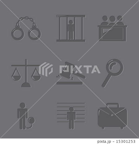 jail icons over gray background vector illustration 15301253