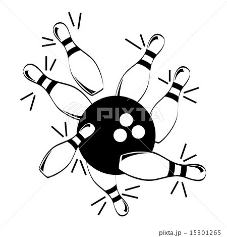bowling monochrome over white background vector illustration 15301265