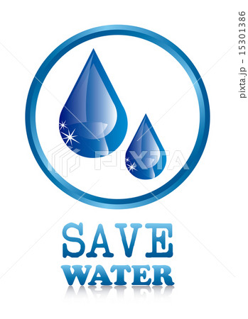 save water over white background vector illustration 15301386