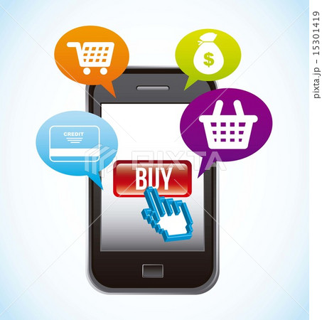 buy icons over blue background vector illustration 15301419