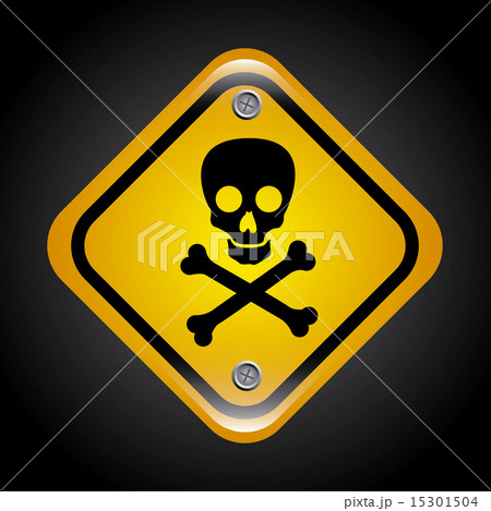 poison signal over black background vector illustration poison signal over black background vector illustration 15301504