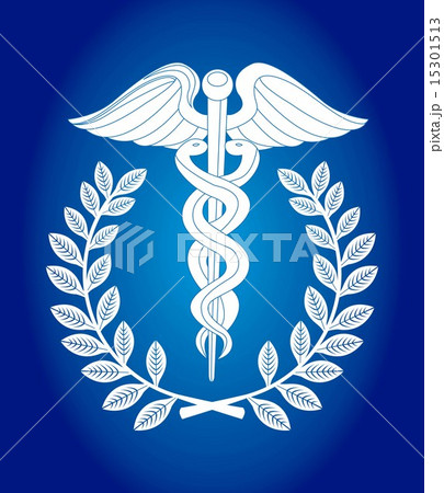 caduceus sign over blue background vector illustration caduceus sign over blue background vector illustration 15301513