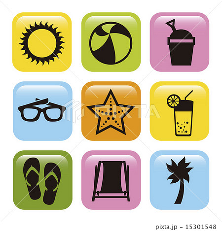 summer icons over white background vector illustration 15301548