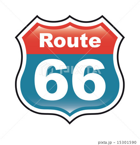 route 66 label over white background vector illustration 15301590