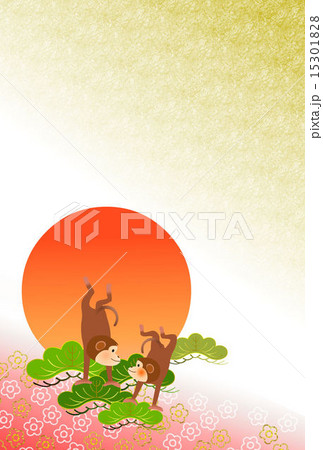 和風 申年年賀状 和風 申年年賀状 15301828