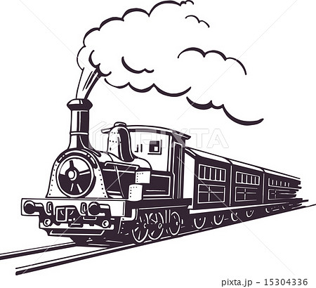 最初の蒸気機関車のイラスト素材 15304336 Pixta