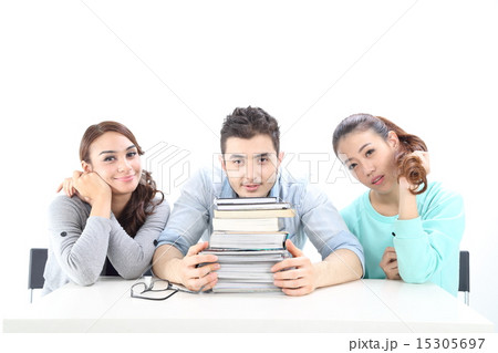 Male female book stack table Male female book stack table 15305697