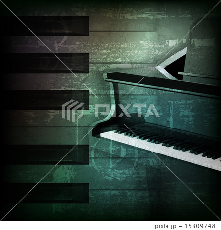 abstract grunge piano background with grand piano 15309748