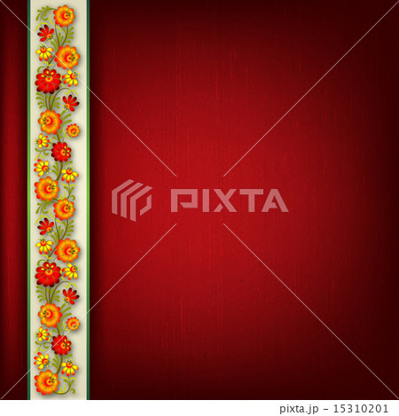 abstract grunge background with floral composition 15310201