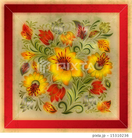 abstract grunge background with floral ornament abstract grunge background with floral ornament 15310236