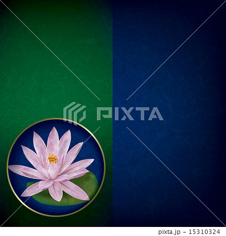 abstract grunge floral background with lotus 15310324