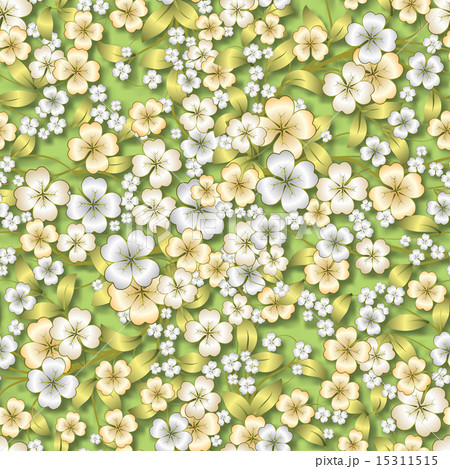 abstract white floral ornament on green abstract white floral ornament on green 15311515