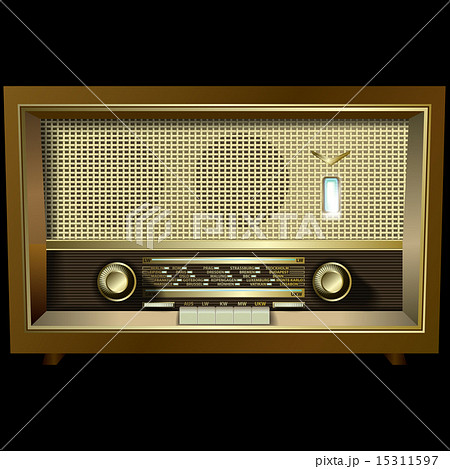retro radio isolated on black background retro radio isolated on black background 15311597