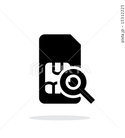 SIM card search simple icon on white background. 15312225