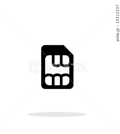Micro SIM simple icon on white background. Micro SIM simple icon on white background. 15312237