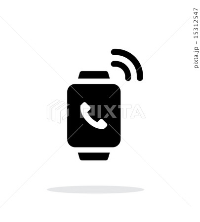Incoming call on smart watch simple icon on white background. 15312547