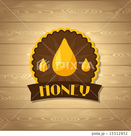 Background design with honey and bee objects Background design with honey and bee objects 15312852