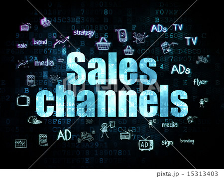 Advertising concept: Sales Channels on Digital background Advertising concept: Sales Channels on Digital background 15313403