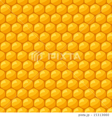 Seamless pattern with bee honeycombs and honey 15313660